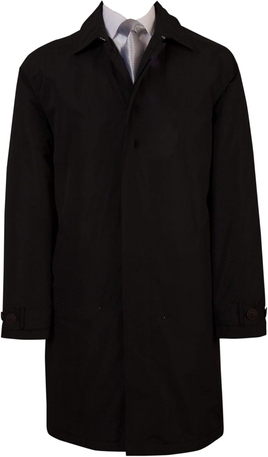 Richard Paul Mens Black Raincoat Funeral Directors City Coat S M L XL