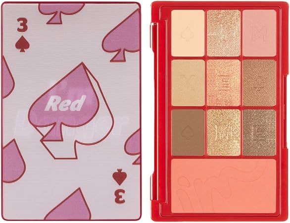 Amazon 正規品 公式ショップ アイムミミ I M Meme アイムヒドゥンカードパレット ポータブルサイズ アイシャドウ9色とチークパレット1色 ミラー付き 003 レッドカード I M Meme ビューティー 通販