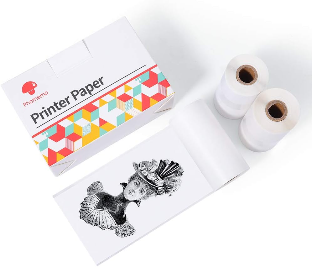 3in1 Set Phomemo White Self Adhesive Paper for 2 Years Sticker