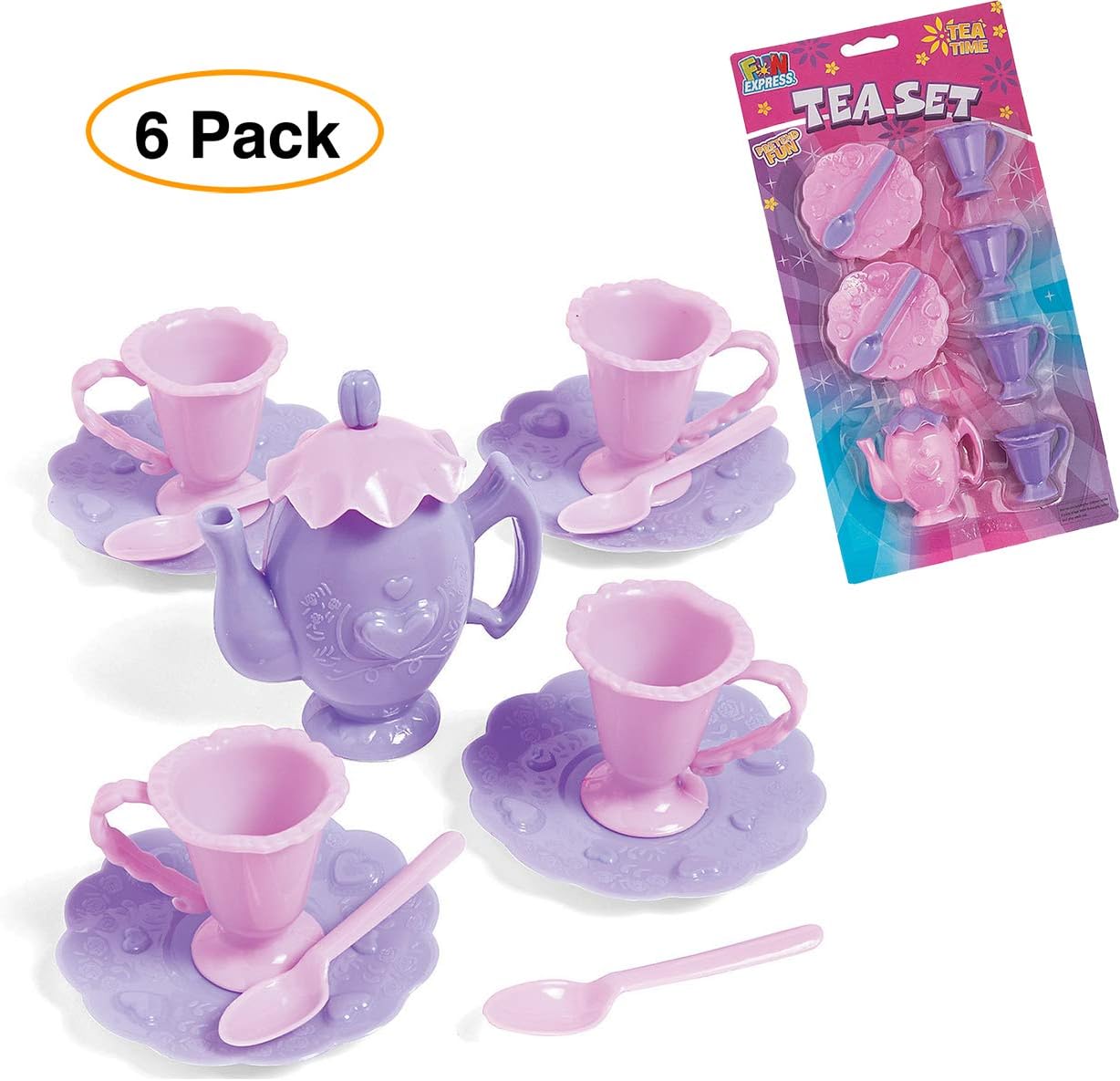 Amazon Com Kids Tea Party Set For Party Favors 6 Pack 13 Pc