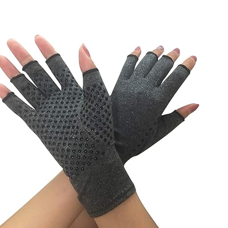 Donnagelia Anti-Arthritis Handschuhe Kompressionshandschuhe Fingerfrei für Gelenke-Unterstützung, Schmerzlinderung, Wärmewirk