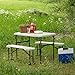 Lifetime 80373 Portable Folding Camping RV Picnic Table and Bench Set, Almondthumb 2