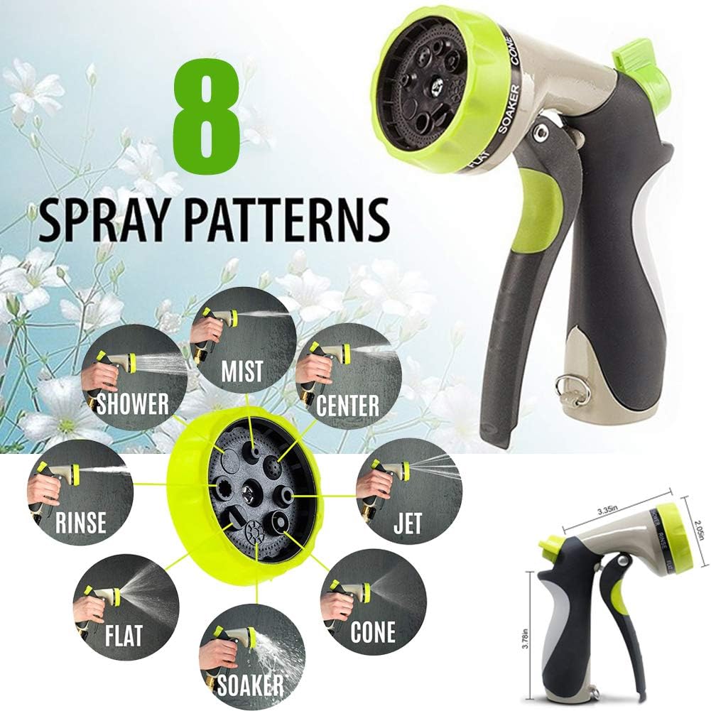 JAJ 100 ft Expandable Garden Hose Set Retractable Lightweight Durable Flexible Water Hose with 3/4 Nozzle Solid Valve and High Pressure Water Spray Nozzle Hoses : Garden & Outdoor