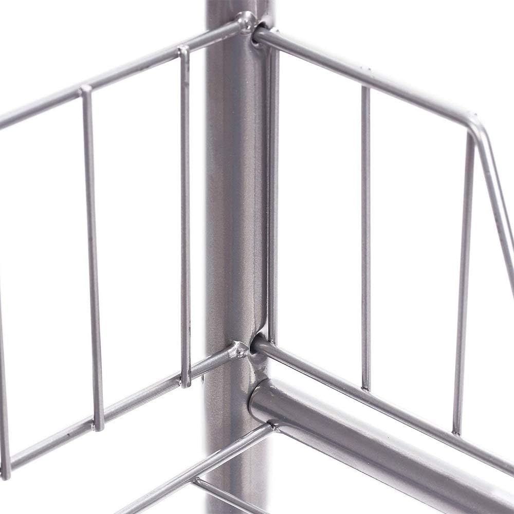 4 Tier Metal Kitchen Bakers Rack Rolling Utility Cart Microwave Oven Stand Storage Rack Strong Mesh Wire Metal Shelves Organizer Fruit Vegetable Storage Basket - Standing Baker's Racks