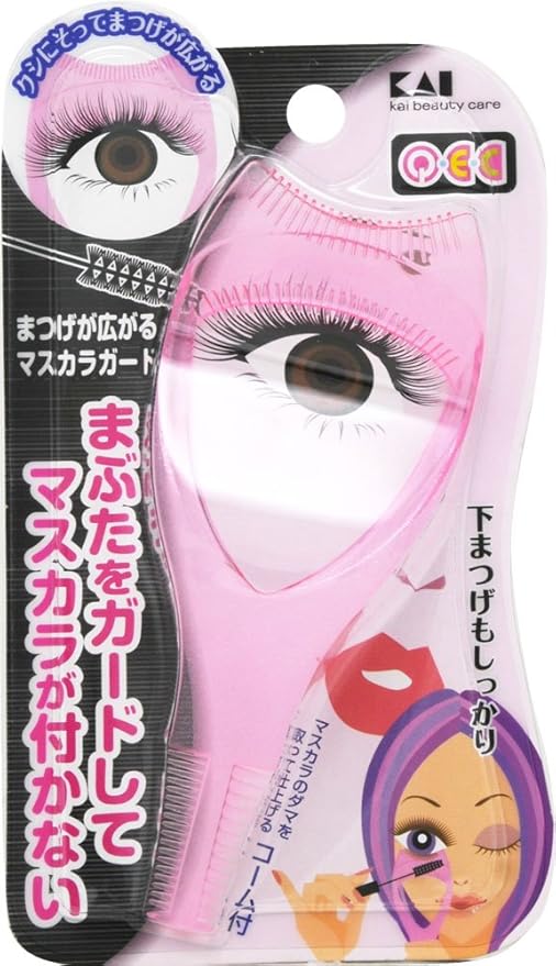 Amazon Kq0987 Qec まつ毛が広がるマスカラガード ピンク 貝印 マスカラ 通販