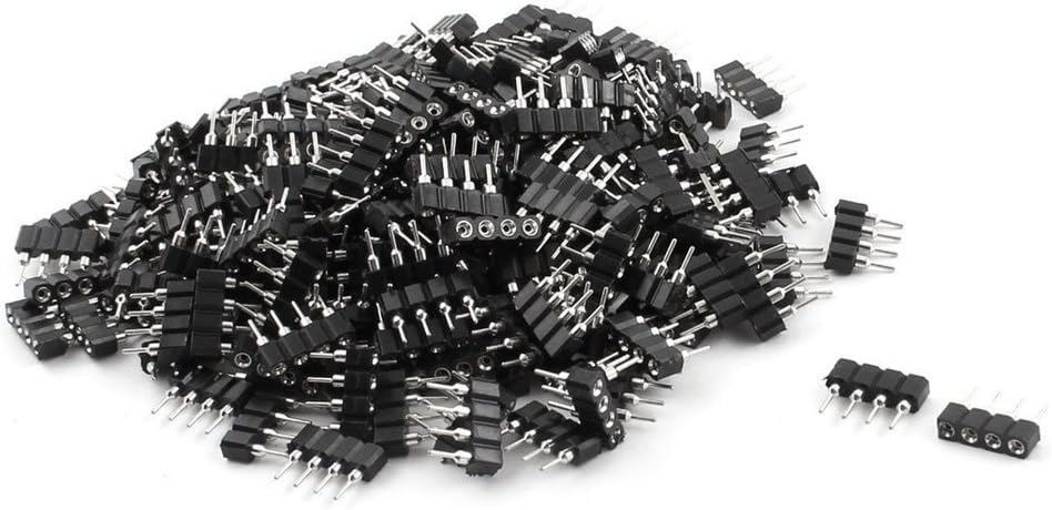200Pcs 2.54mm 1x4P 4Pin Through Hole Round Female IC Header Socket