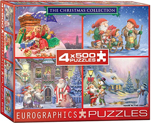 EuroGraphics The Christmas Collection Puzzles (4-Pack/500-Piece)