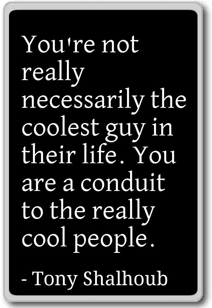 Imán para nevera con cita Tony Shalhoub, negro: Amazon.es: Hogar