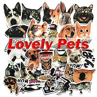 FineFun Random Sticker Pack 30PCS Car Stickers Motorcycle Bicycle Skateboard Luggage Decal Graffiti Patches Skateboard Stickers for Laptop - Animal Stickers, Dogs, Cats, P