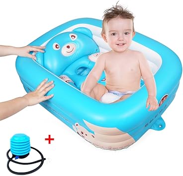 Baignoire Bebe Nouveau Ne Pliable Baignoire Gonflable Grande Piscine De Pagaie Epaissie Pataugeoire Pour Sasseoir Et Se Coucher Toilette De Bebe Bebe Puericulture Schoolofbabywearing Com
