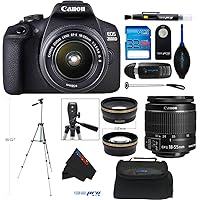 Canon EOS 2000D / Rebel T7 Digital SLR Camera w/ 18-55MM with EF-S 18-55mm f/3.5-5.6 DC III Lens (Black) + PixiBytes…