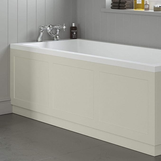 Traditional Bathroom 1800mm Front Bath Panel 18mm MDF Wood Ivory Plinth