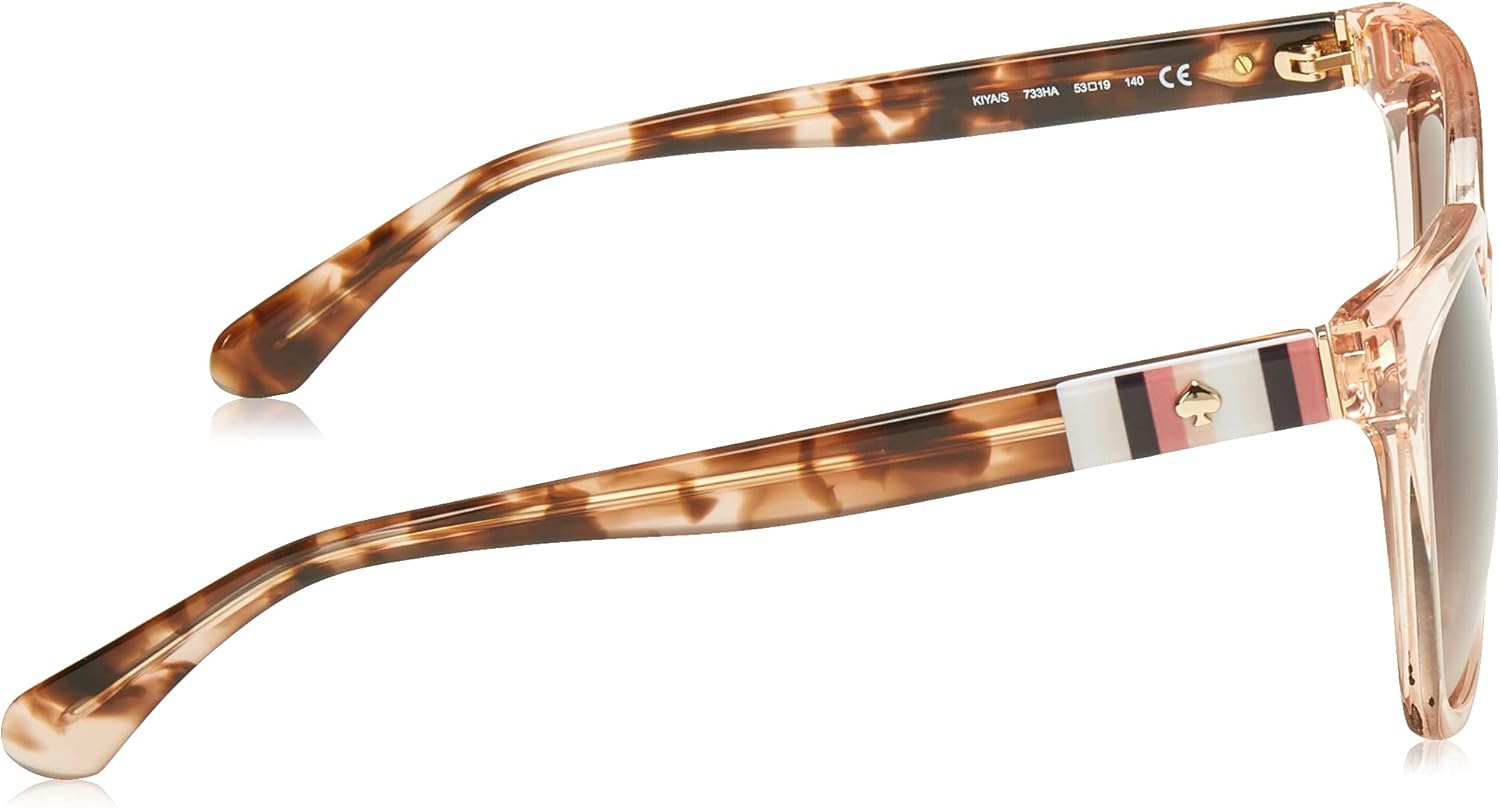 Kate Spade New York Women's Kiya Square Sunglasses, Peach, 53 mm: Clothing