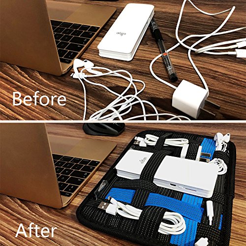 MUNTO Electronics Travel Organizer Bag, Elastic Cable Organizer Board for Electronics Accessories, Large - Thumbnail 4
