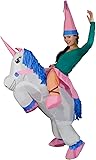 GiggleBeaver Adult Inflatable Unicorn Princess Halloween Fancy Dress Blow Up Party Cosplay Costume