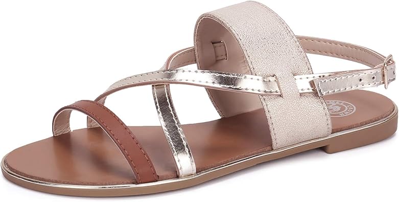 gold one strap sandal