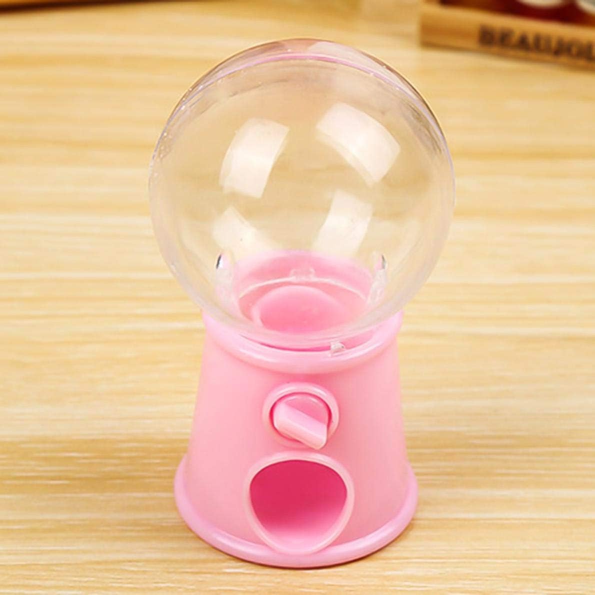 zhengao Lovely Toy Mini Candy Dispenser Gumball Vending Machine Coin Box Kid Baby Toy Goods(None Pink.)