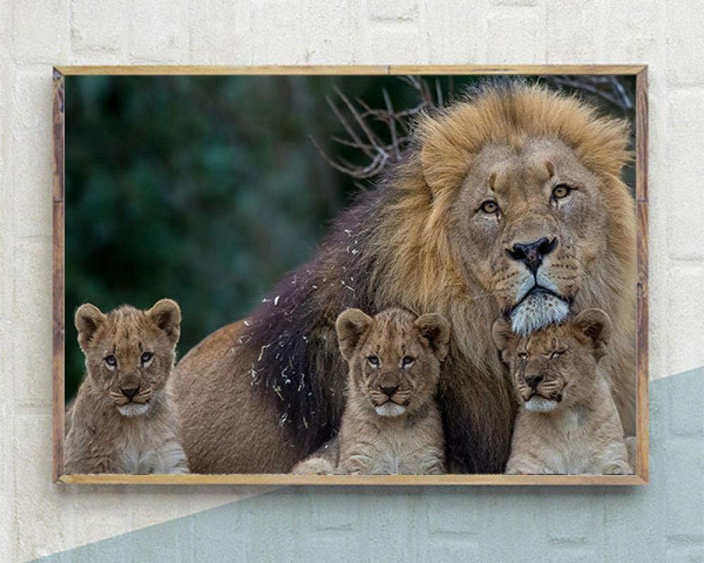 Imágenes de Arte León Pintura al óleo sobre Lienzo Animales africanos