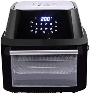 Amazon.com: New House Kitchen Air Fryer w\/Flat Oil-Less Touch Screen AirFryer, Non-Stick 