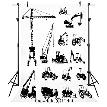 Amazon Com Construction Photography Backdrops Black Silhouettes