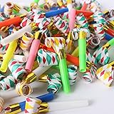 Fireboomoon Party Blowers, Assorted 50ct party blowouts,birthday blowouts,blowouts whistles,party blowers,noisemakers,party blowers,birthday blowers,birthday favor,blow out noise maker,blow out party