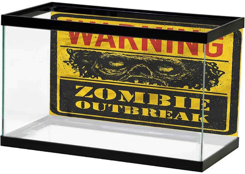 Zombie Fish Tank Decor Grunge Horror Sign Decoration