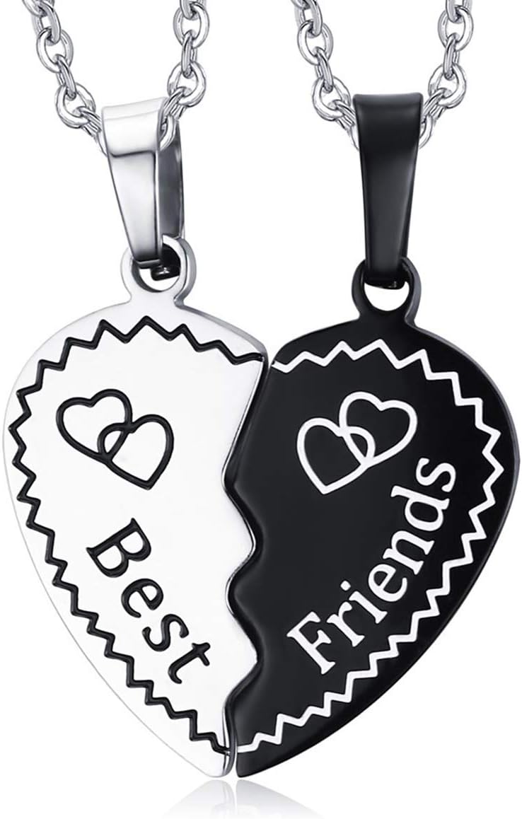 Best Friends Broken Heart Necklaces for Best Friends 2 Girls