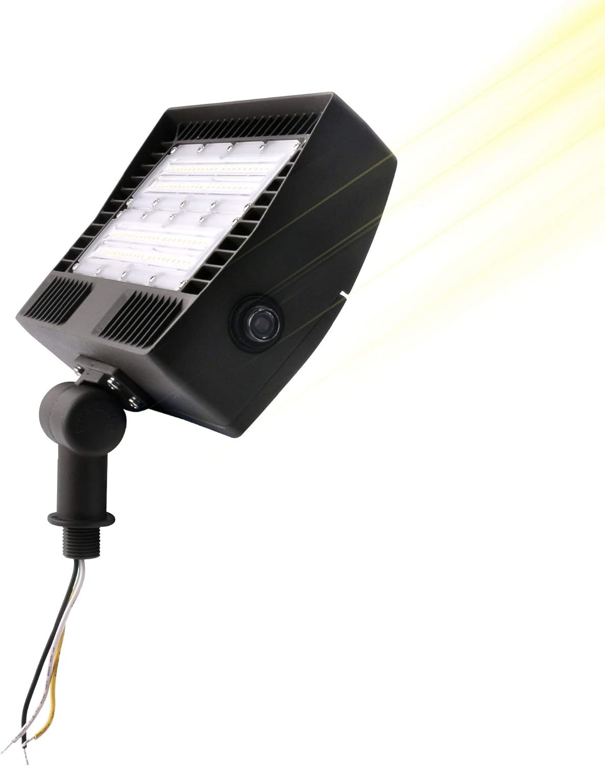 ELECALL LED Flood Light,50W 5700LM Outdoor Light,5000K Warm Light,Waterproof,IP65,Dusk-to-Dawn Photocell,LED Flood Light Fixture for Garden,Piazza, Billboards,Factory, Warehouse,Play yard 120-277V,ETL