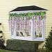12 Pack 1 Piece 3.6 Feet Artificial Flowers Silk Wisteria Vine Ratta Hanging Flower for Wedding Garden Floral DIY Living Room Office Decor (Purple)