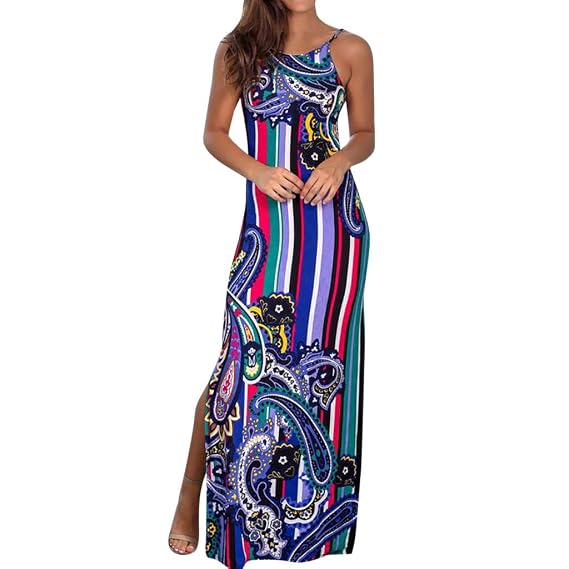 Ansenesna Robe Femme été De Ue Soirée Vintage Plage Bohème