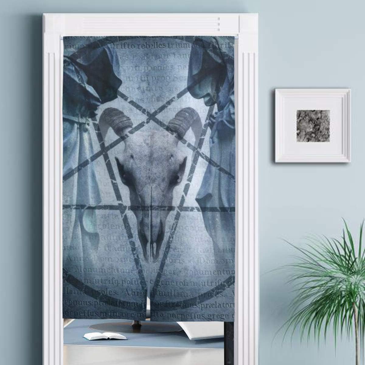 JISMUCI Cortinas，Imagen Terror con Imagen Exorcista Encapuchado sueño