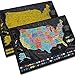 USA Scratch Off Map- 27x17in. Scratch Tools & Memory Stickers Included, Wall Art, Perfect Travel Gifts- United States Map, Scratch Art- Detailed