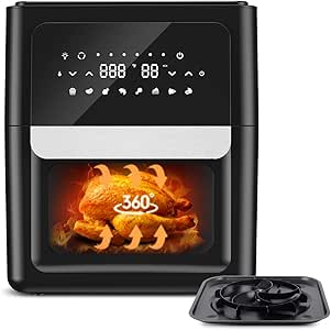 Amazon.com: ENKLOV Air Fryer Oven 13QT XXXL with 41 Recipes, 360° Spin