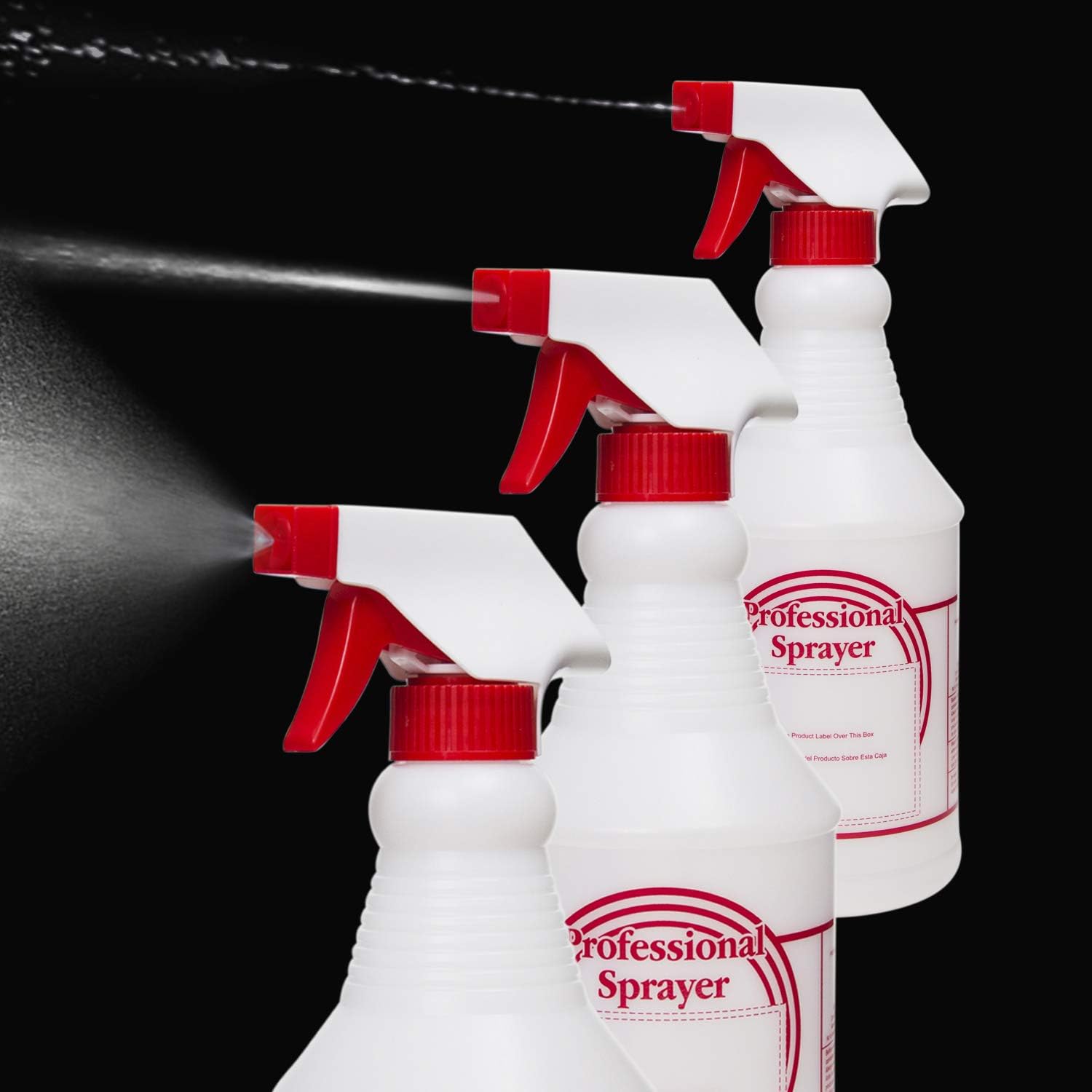 Houseables 24 Oz. Spray Bottles, 3 Pack, No-clog, Leak-proof Adjustable Nozzle, Janitorial, Cleaning, Housekeeping, Office, Chemical, Pump Bottle, All Purpose Cleaners, Glass Cleaner Sprayer: Kitchen & Dining