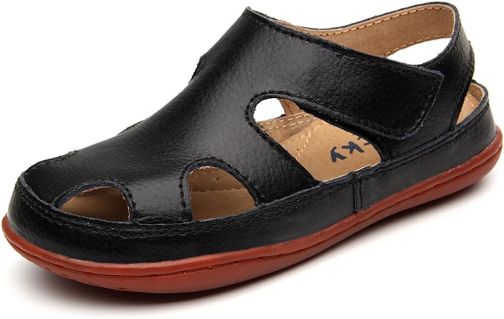 Tortor 1Bacha Kid Boys Girls Leather Closed Toe Wide Sandals (Toddler/Little Kid/Big Kid)