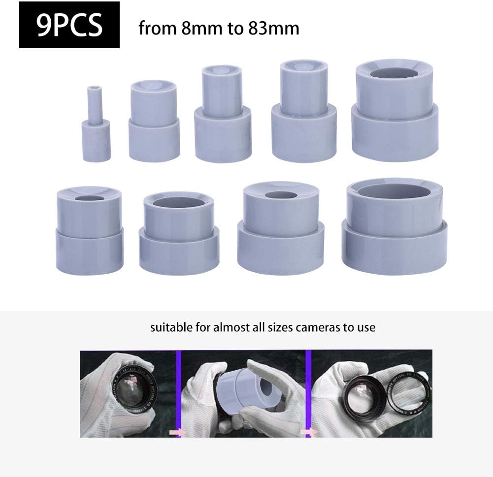 Socobeta 9pcs Camera Lens Repair Tool Ring Camera DSLR Lens Repair Tool Ring 8-83mm Lenses Removal Rubber Accessory - Image 3