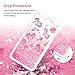 Galaxy J3 Emerge Case, J3 Prime / J3 Eclipse / J3 2017 / J3 Mission / J3 Luna Pro/Sol 2 / Amp Prime 2 Case, Liquid Glitter Cover Sparkle Love Heart TPU Shockproof Bumper ZSTVIVA - Cute Pink Unicorn