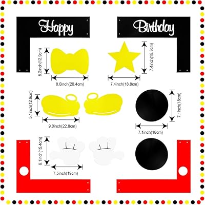 Buy Digyssal Mouse Selfie Frame Picture Photo Selfie Frame Party Fun Photo Booth Props Mouse Birthday Party Decorations For Baby Theme Birthday Shower 23 6x31 5 Online In Turkey B086l111md