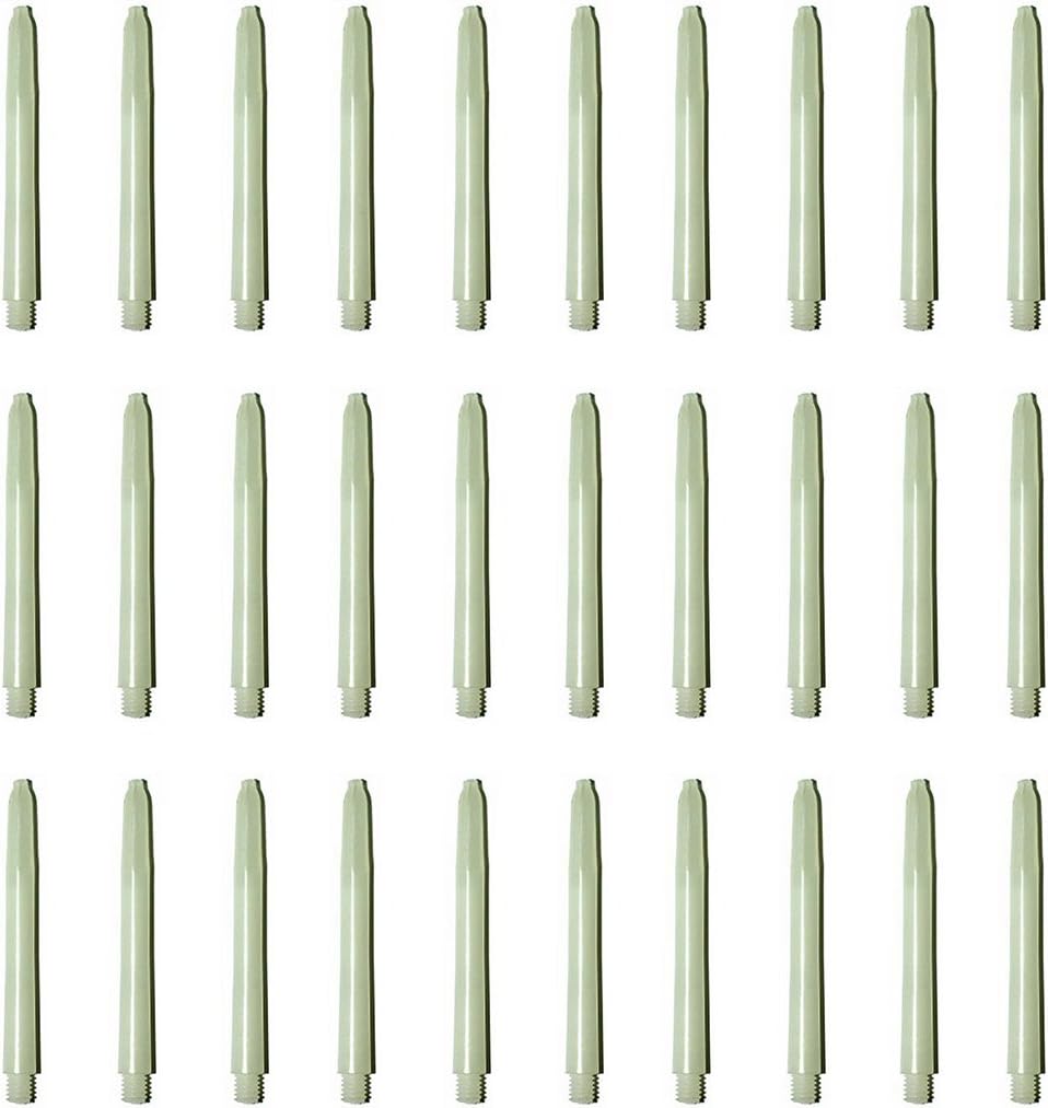 Deflectagrip 10 Sets of 3 (30 Pieces) 2ba Clear Opaque White Nylon Dart shafts Medium Size 48 mm 2"