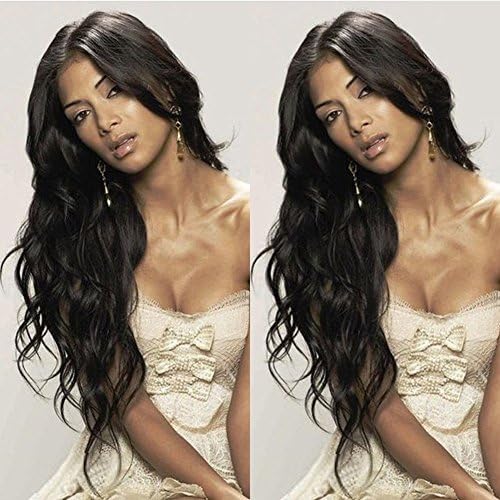 Loose Wave Human Hair Wig 130% Density Peruvian Full Lace Wigs with Baby Hair Glueless Lace Front Wig Virgin Hair Natural Color(16 inch, Lace Front Wig)