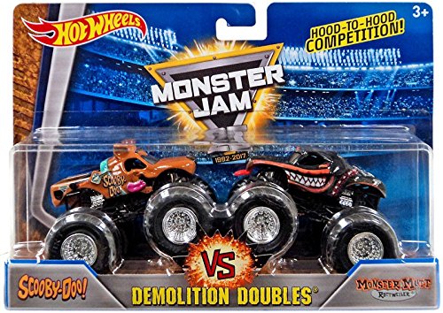 Monster Jam Demolition Doubles Scooby-Doo vs Monster Mutt Rottweiler by Hot  Wheels 1:64
