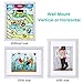 RPJC 11x14 Picture Frames Made of Solid Wood and High Definition Glass Display Pictures 8x10 with Mat or 11x14 Without Mat for Wall Mounting Photo Frame White
