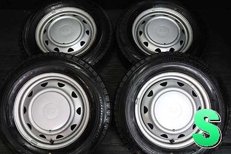 Amazon 送料無料 中古スタッドレスタイヤ 4本セット ブリヂストン ブリザック Vrx 145 80r13 Ject 13x4 0 100 110 114 3 4穴 タント ワゴンr等軽自動車 中古タイヤ W タイヤ ホイールセット 車 バイク