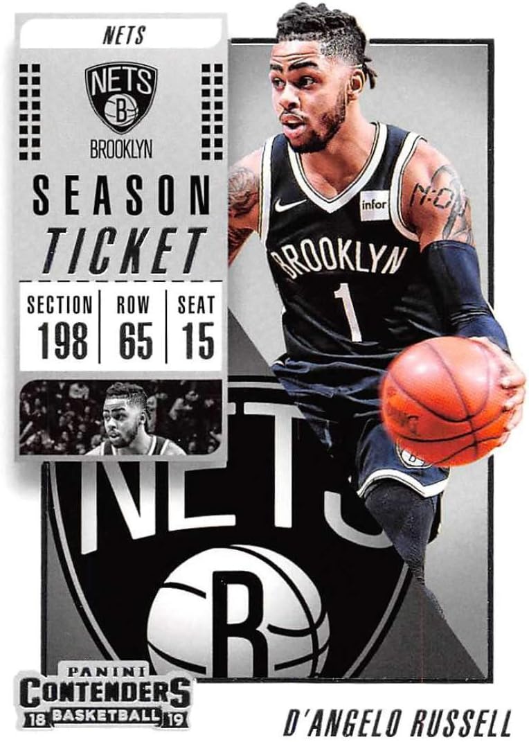 2018-19 Panini Contenders Season Ticket #72 D'Angelo Russell Brooklyn Nets Basketball Card