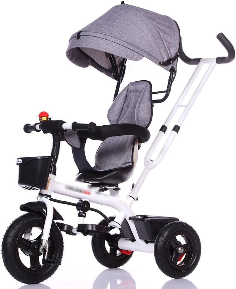 Tricycle WSSF- 3 Wheel Bicycle Baby With Parent Push Handle 1-3-5 Years Old Stroller Outdoor Pedal Ride-On Bike Children Infant Steering Trike Color Optional