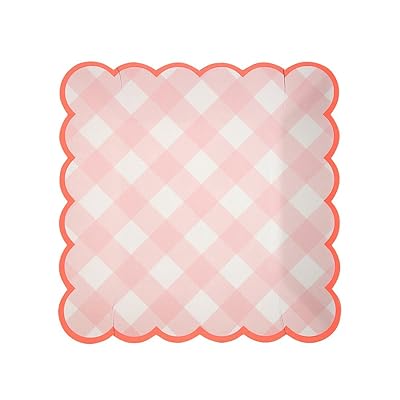 Meri Meri Pink Gingham Small Plates
