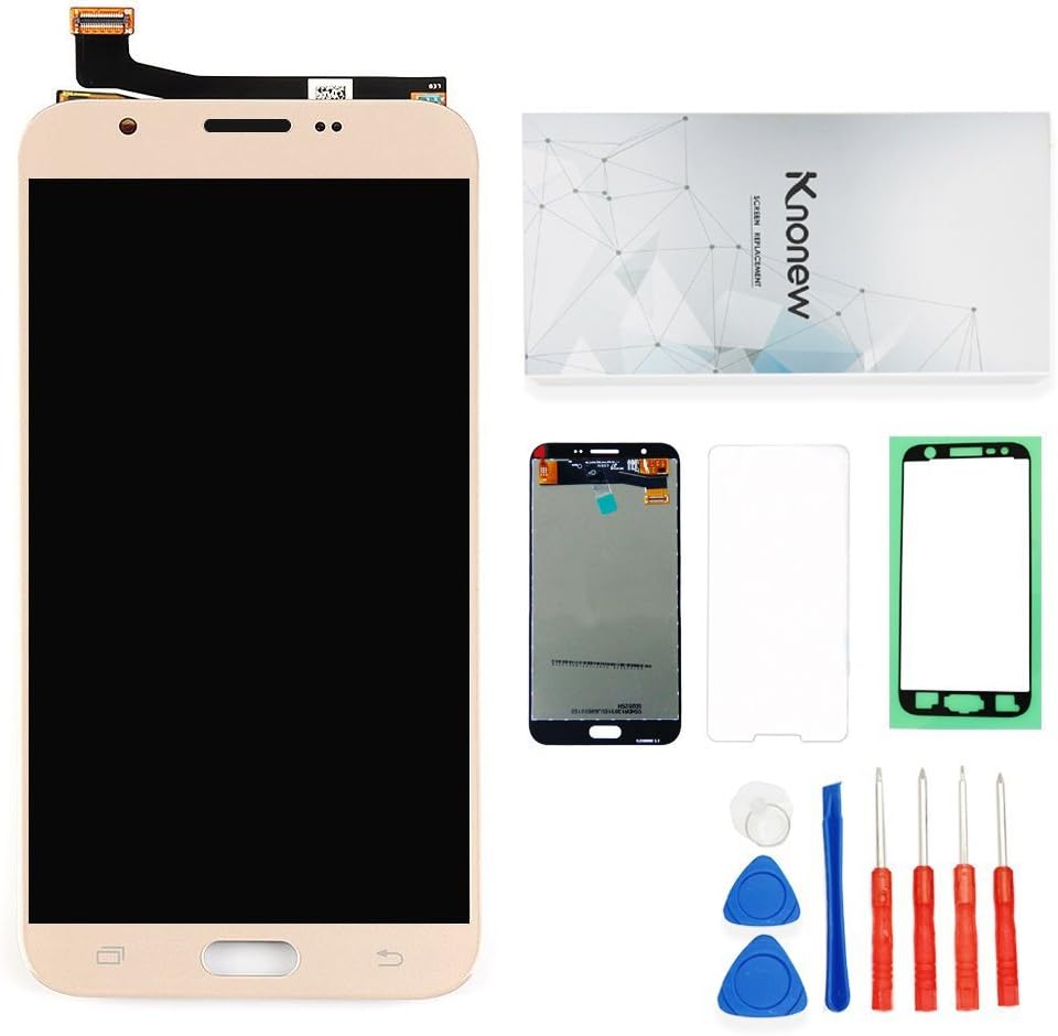 KNONEW Screen Replacement for Samsung J7 2017 Prime SM-J727T J727T1 J727 Glass LCD Display Touch Digitizer Assembly +Tools (Gold)