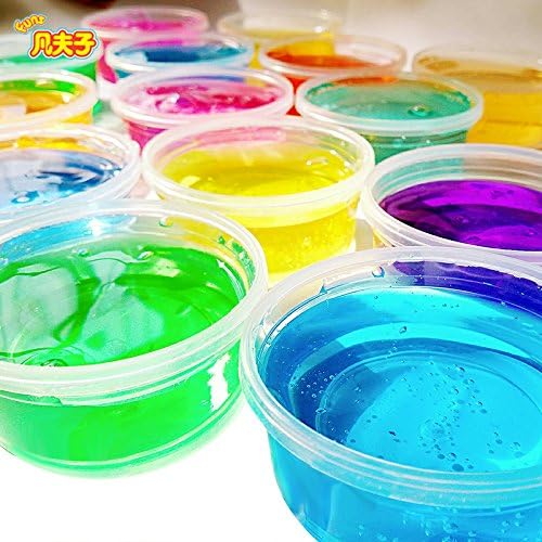 Funny Teddy Crystal Slime kit for Kids | Soft Clay Mud Putty | Stress Relieve | Blow Bubbles (Pack of 12)