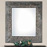 Uttermost Jackson Metal Mirror in Distressed Dark Rust Brown