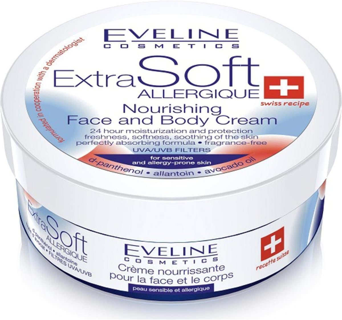 Eveline Cosmetics Extra Soft Nourishing and Moisturising Face and Body Cream for Sensitive Skin 200 ml
